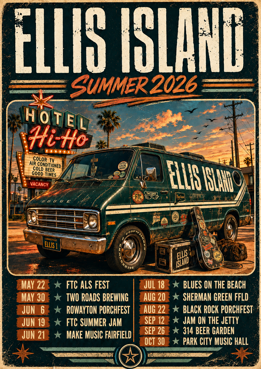 Summer 2026 schedule poster