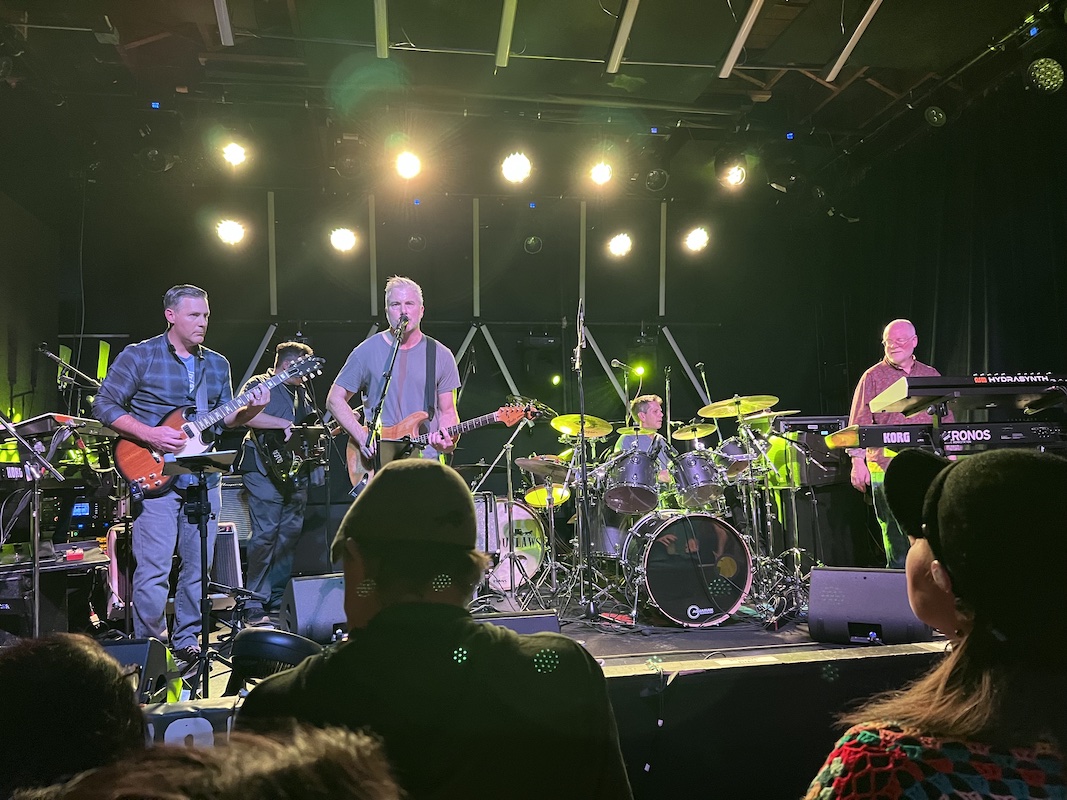 The band onstage at Park City, Dec. 2, 2022; photo by Victoria Menard