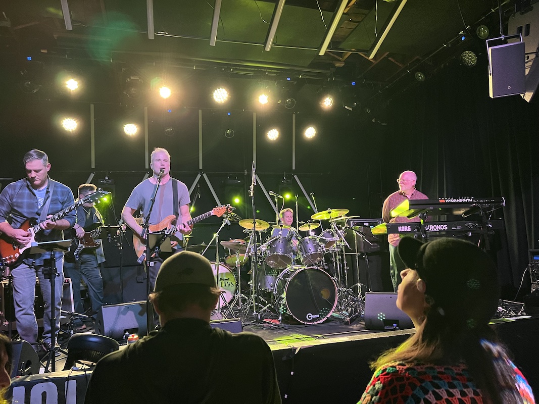The band onstage at Park City, Dec. 2, 2022; photo by Victoria Menard