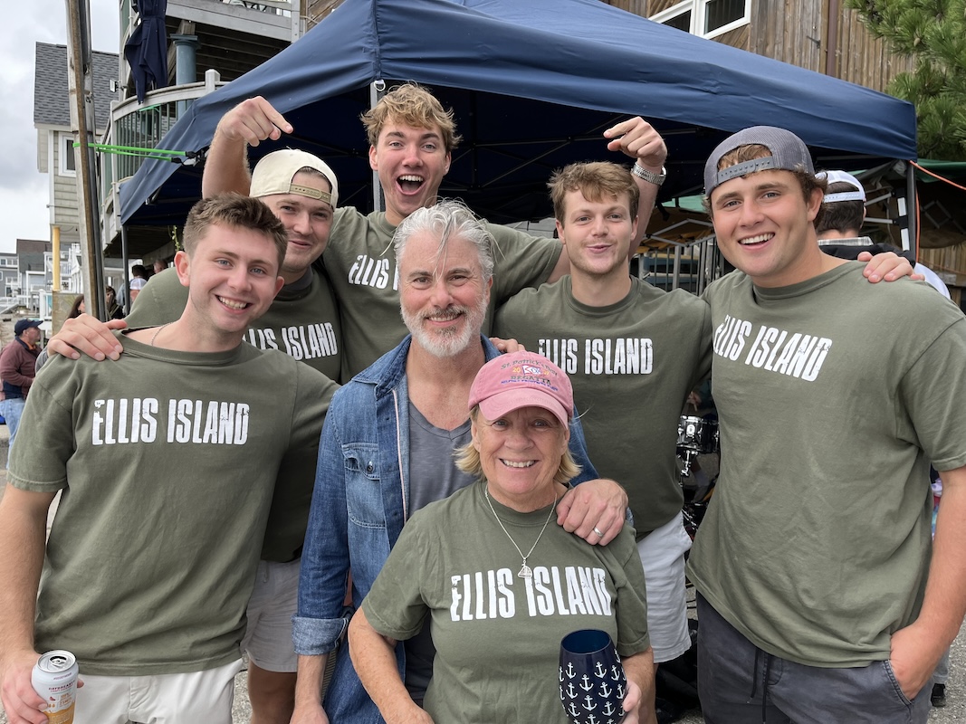 Tim, Trish (our host), and members of the Ellis Island Army